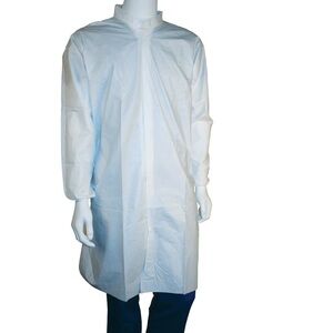 Unisex White Disposable Labcoat